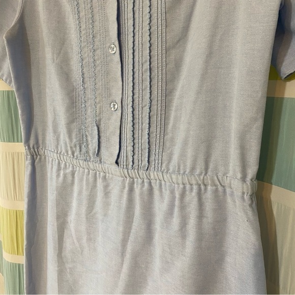 Vintage Kenny Classics Soft Blue Button Down Dress Sz Large - Picture 4 of 9